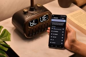 Lampe de bureau rétro Porodo avec haut-parleur Bluetooth chez Mr Solde Cameroun