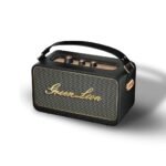 Enceinte stéréo vintage classique Green Lion avec design nostalgique chez Mr Solde Cameroun