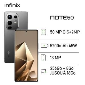Infinix Note 50 4G - 256 Go Mr Solde