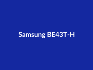 Téléviseur Samsung BE43T-H 43" LED Full HD